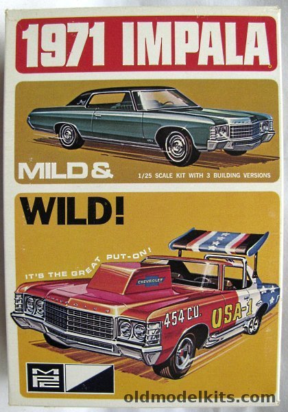 MPC 1/25 1971 Chevrolet Impala 454 - Stock / High Rise / Wild, 1-7103-225 plastic model kit